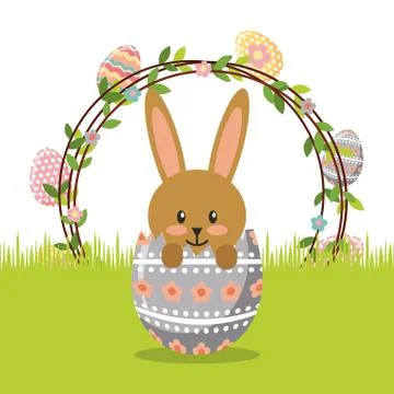 Happy easter day design Illustrazione stock