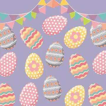 Happy easter day design Illustrazione stock