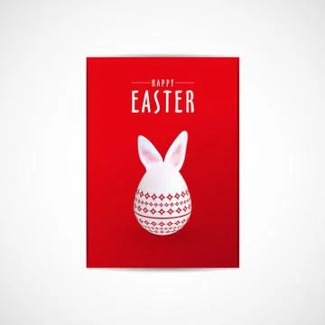 Happy Easter Day Flyer Template Stock Illustration