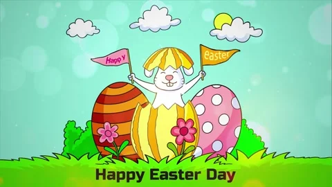 Happy easter day Stock Footage 306344963