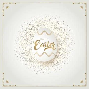 Happy easter day greeting card vector illustration Illustrazione stock