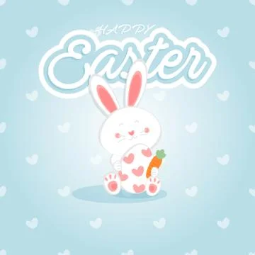 Happy easter day greeting card vector illustration Illustrazione stock