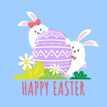 Happy Easter Day greeting card Stock Illustration