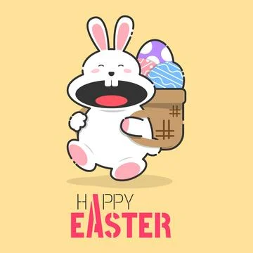 Happy Easter Day greeting card Stock-Illustration