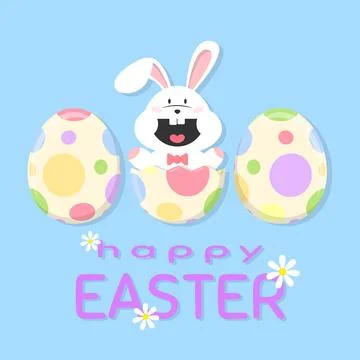 Happy Easter Day greeting card Illustrazione stock