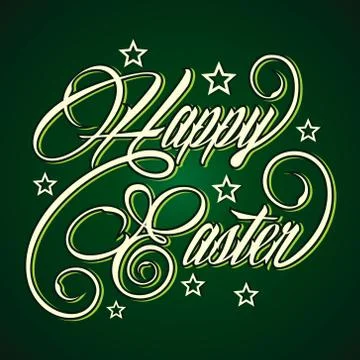 Happy Easter Day greeting - vector illustration Stock Illustration