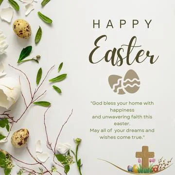 Happy Easter Day greetings cards and poster design Stock Illustration