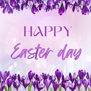 Happy Easter Day greetings cards and poster design Illustrazione stock