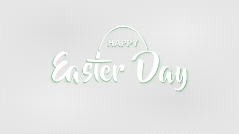 Happy Easter Day handwritten text animation Video stock 303798946