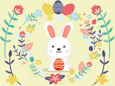 Happy easter day Stock Illustration