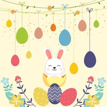Happy easter day Stock Illustration