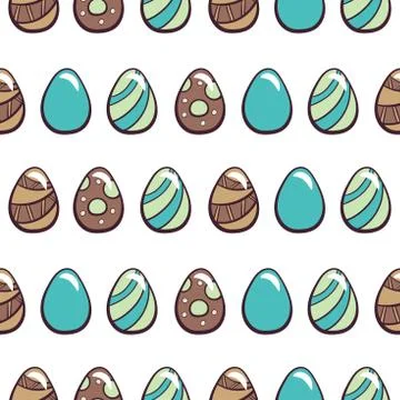 Happy Easter Day Seamless Pattern Stock Illustration
