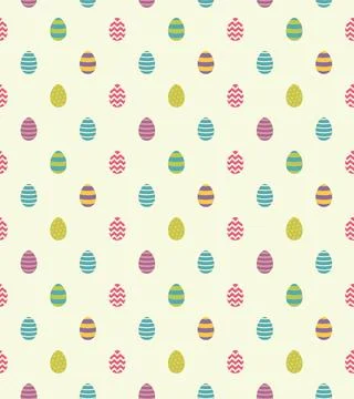 Happy Easter Day Seamless Pattern Vector Stockillustratie