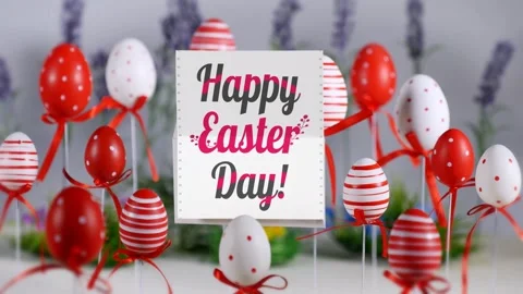 Happy Easter Day Stop-Motion Card Video stock 267204976