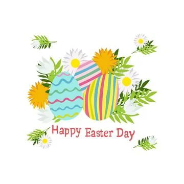 Happy easter day  vector illustration Stock Illustration