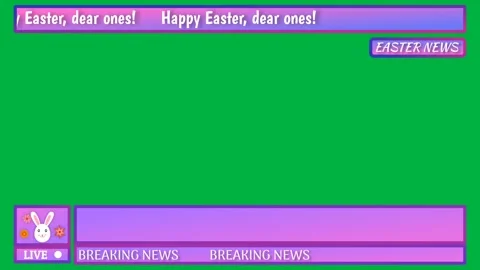 Happy easter dear ones greetings in live news style. Stock Footage 268573322