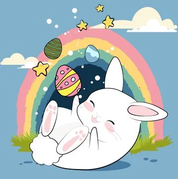 Happy Easter, decorated easter card, banner イラスト素材
