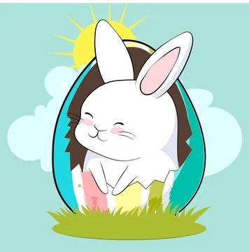 Happy Easter, decorated easter card, banner イラスト素材