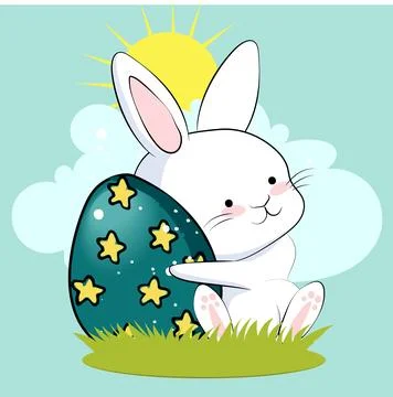 Happy Easter, decorated easter card, banner Illustrazione stock