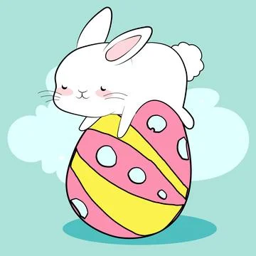 Happy Easter, decorated easter card, banner イラスト素材