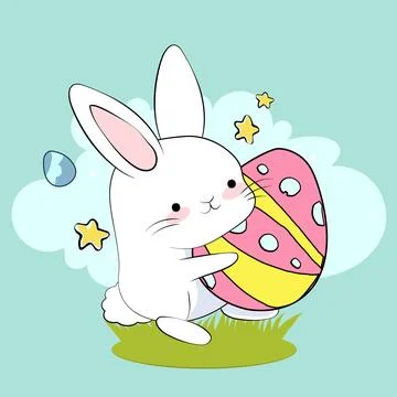 Happy Easter, decorated easter card, banner イラスト素材