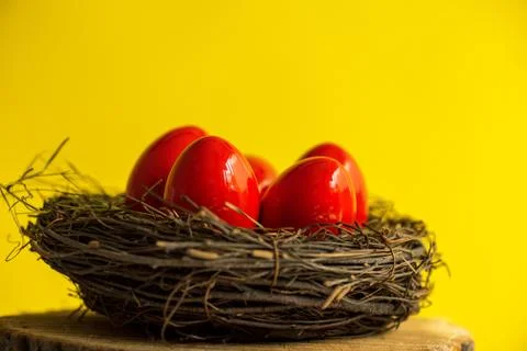 Happy easter decoration background. Foto stock