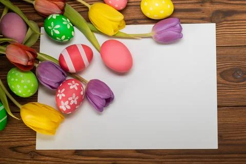 Happy Easter decoration template Stock Photos