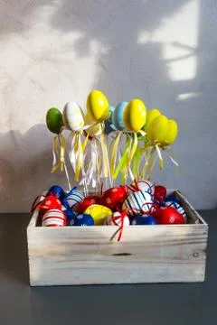 Happy Easter decorations Stock Photos