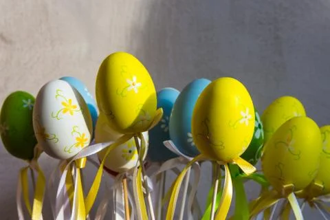 Happy Easter decorations Stock Photos
