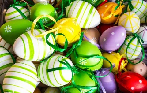 Happy Easter decorations Stock Photos