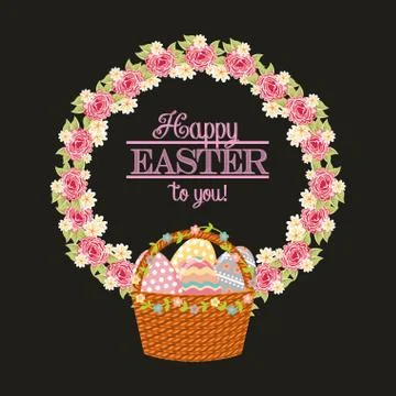 Happy easter design Illustrazione stock