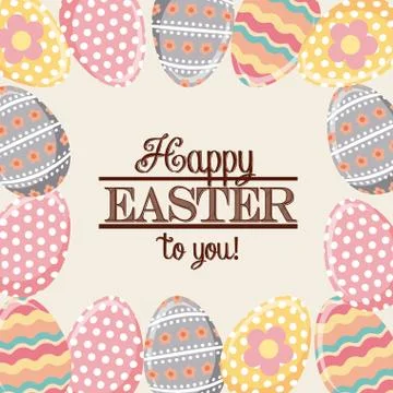 Happy easter design Stock Illustration