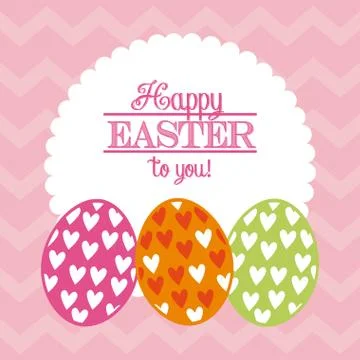 Happy easter design Illustrazione stock