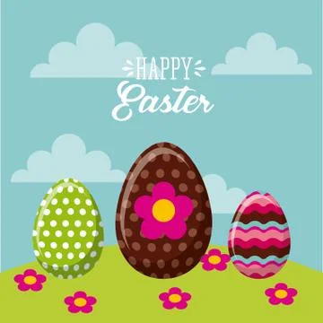 Happy easter design 스톡 일러스트