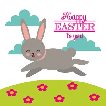 Happy easter design Illustrazione stock