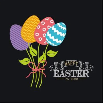 Happy easter design Illustrazione stock