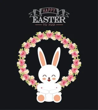 Happy easter design 스톡 일러스트