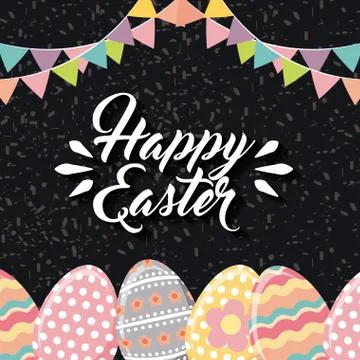 Happy easter design Illustrazione stock
