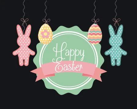 Happy easter design 스톡 일러스트