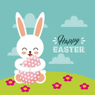 Happy easter design Stock Illustration