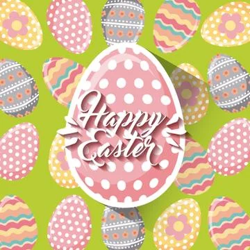 Happy easter design Illustrazione stock