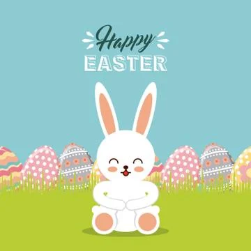 Happy easter design 스톡 일러스트