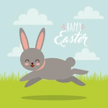 Happy easter design Illustrazione stock