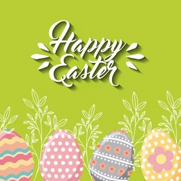 Happy easter design Illustrazione stock
