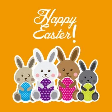 Happy easter design Stock Illustration