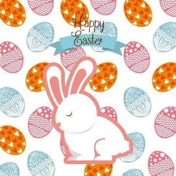 Happy easter design 스톡 일러스트