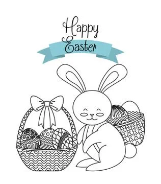 Happy easter design Stock Illustration