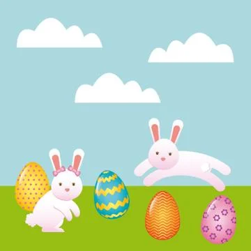 Happy easter design Illustrazione stock