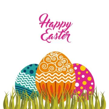 Happy easter design Illustrazione stock