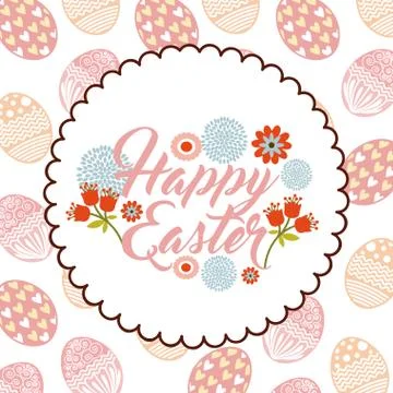 Happy easter design Illustrazione stock